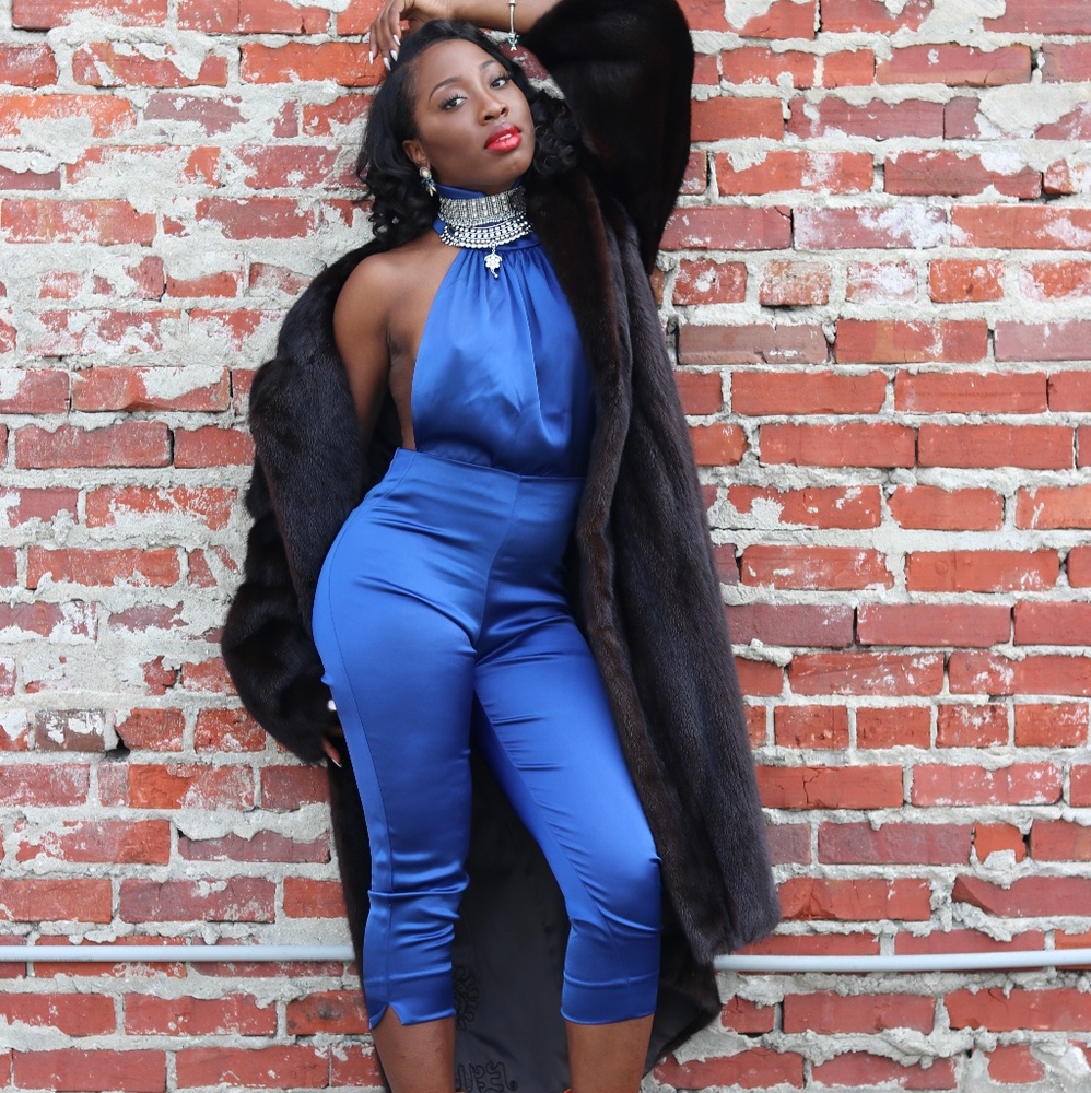 Giselle Satin jumpsuit